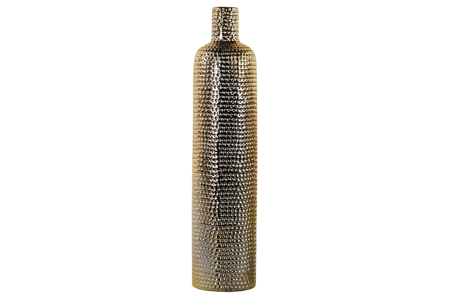 Ceramic Vase Polished Chrome Finish