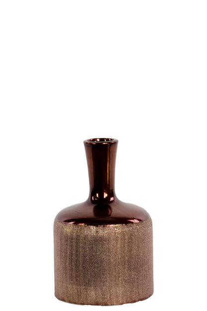 Ceramic Vase Polished Chrome Finish