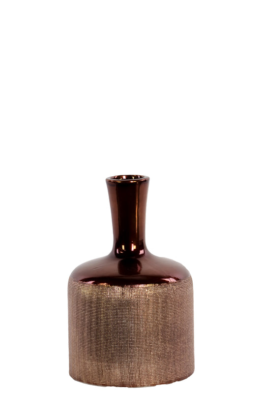 Ceramic Vase Polished Chrome Finish