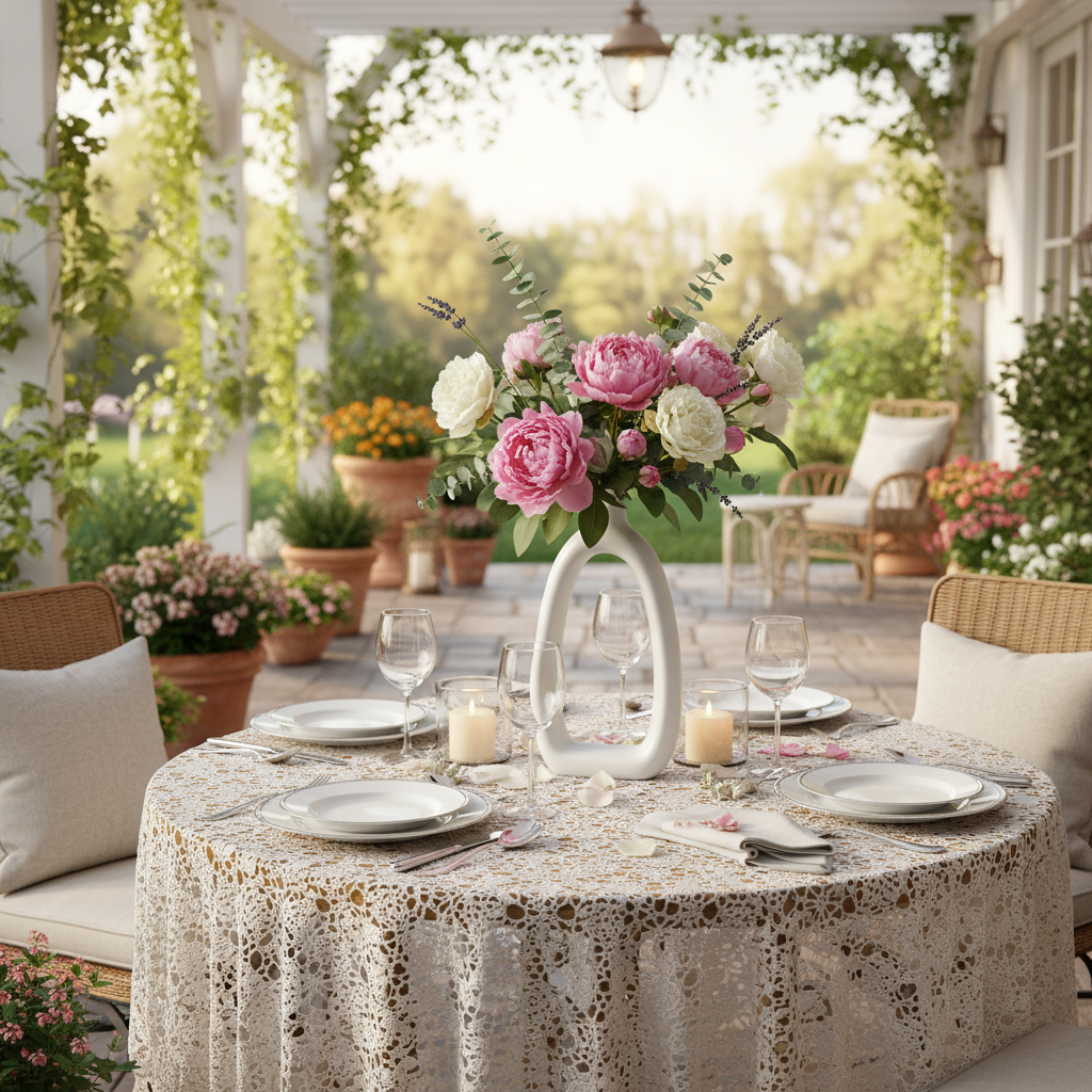 Allegra Ceramic Slim Oval Ring Vase