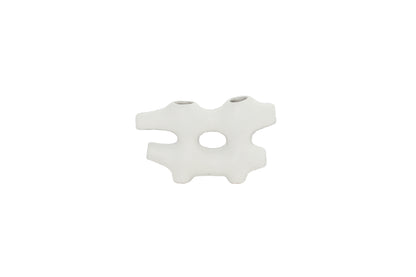 Ceramic Sharp Vase Matte Finish White-4.50"H