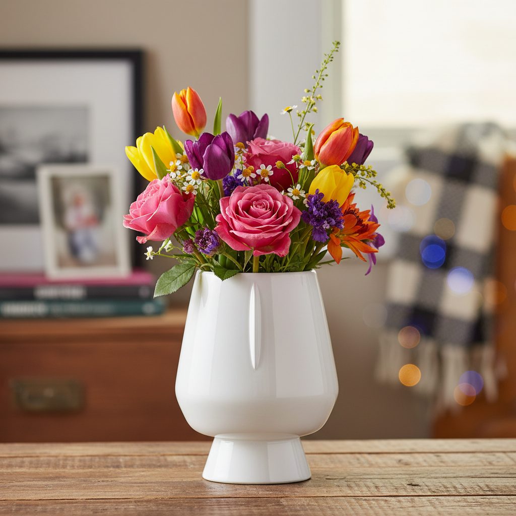 Eva Ceramic Oval Krater Vase