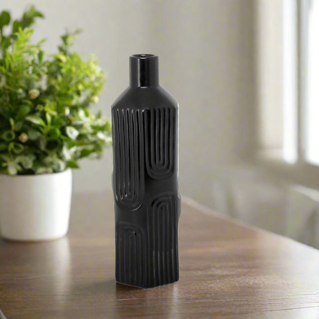 Ardelle Ceramic Square Bottle Vase