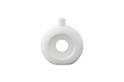 Ceramic Vase Rough Stone Matte Finish-8.00"H