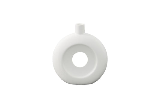 Ceramic Vase Rough Stone Matte Finish-8.00"H