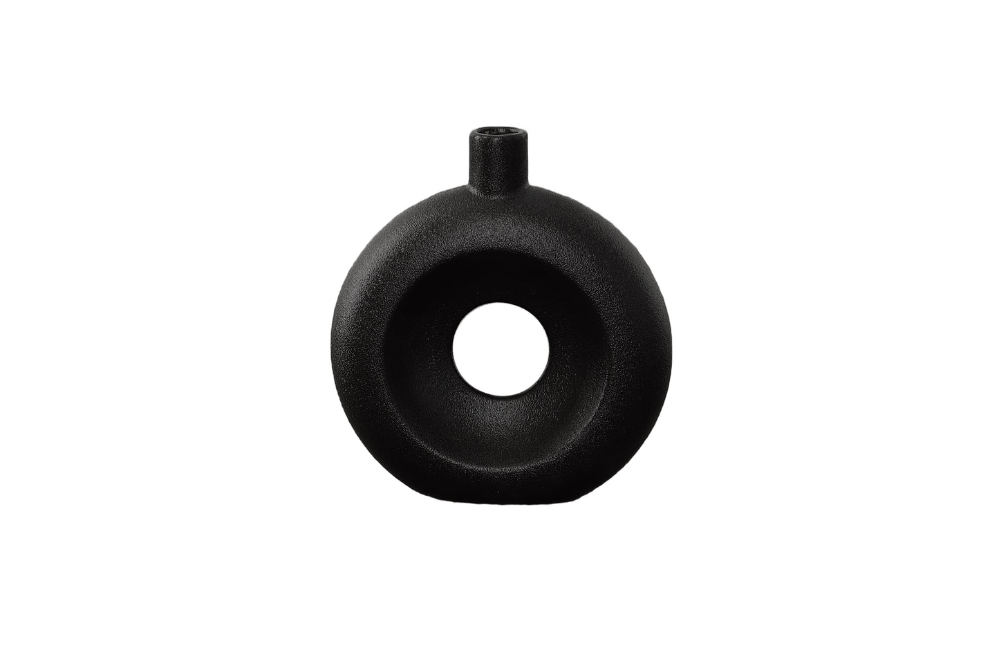 Ceramic Vase Rough Stone Matte Finish-8.00"H