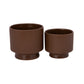 Ceramic Pot with Stand Set of Two Matte