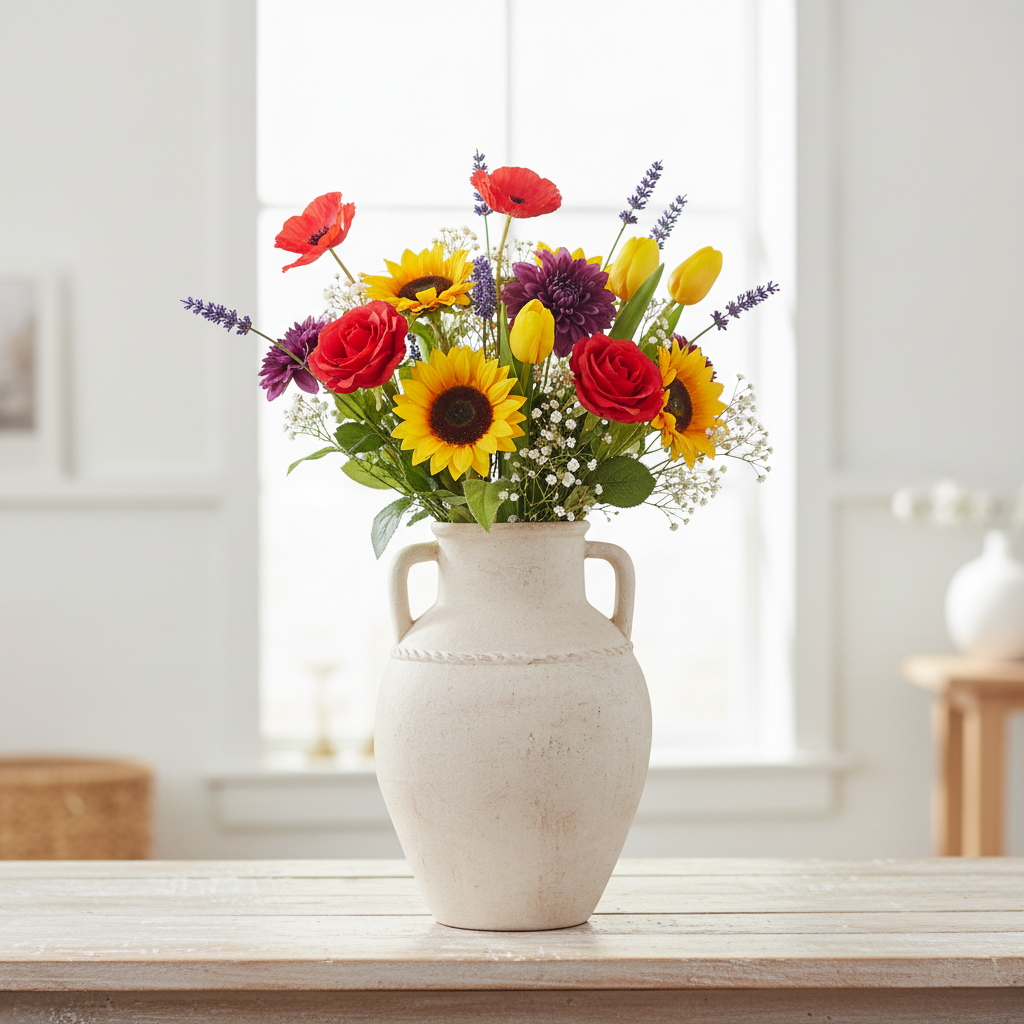 Emry Rustic Amphora Stoneware Vase