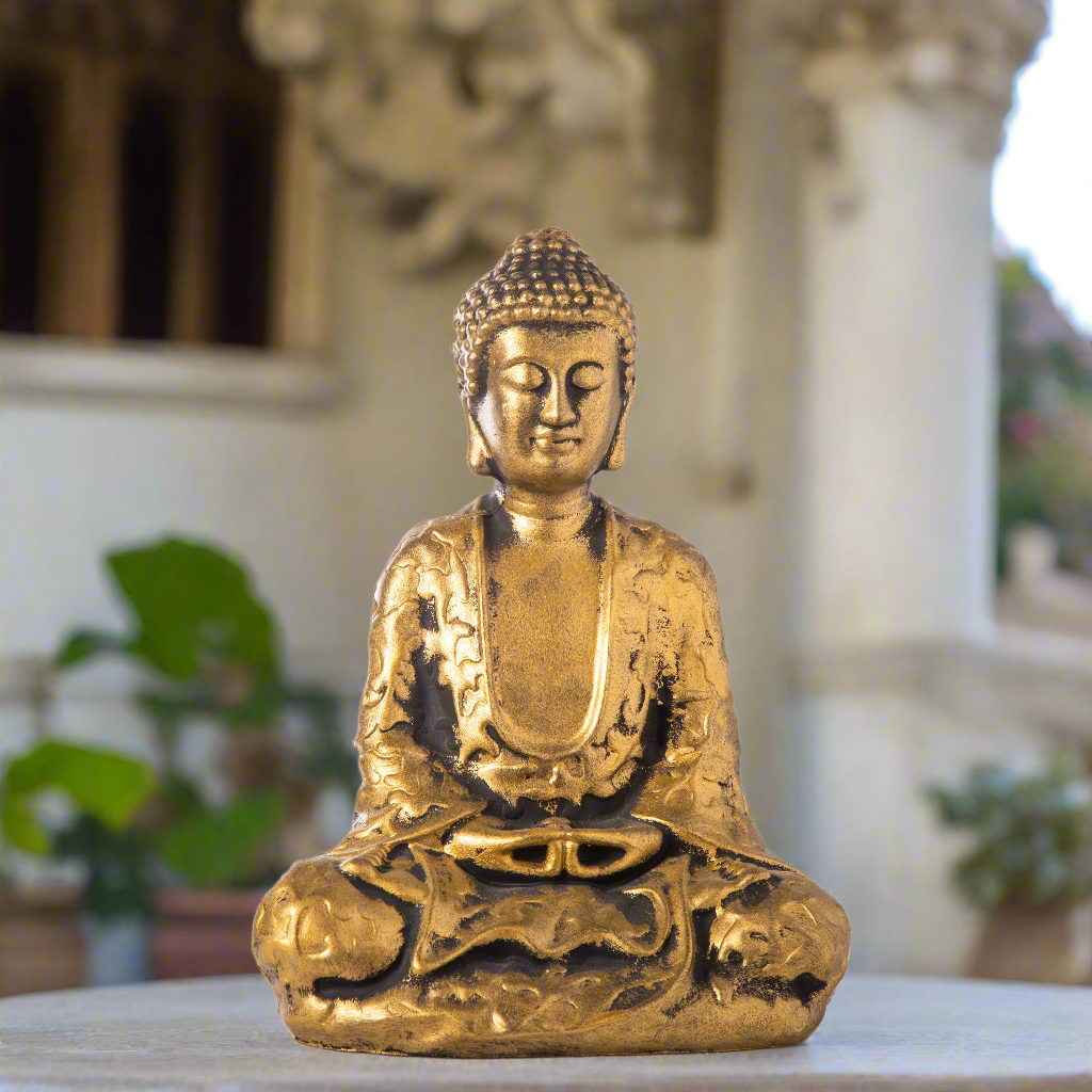 Zayden Cement Meditating Buddha Figurine