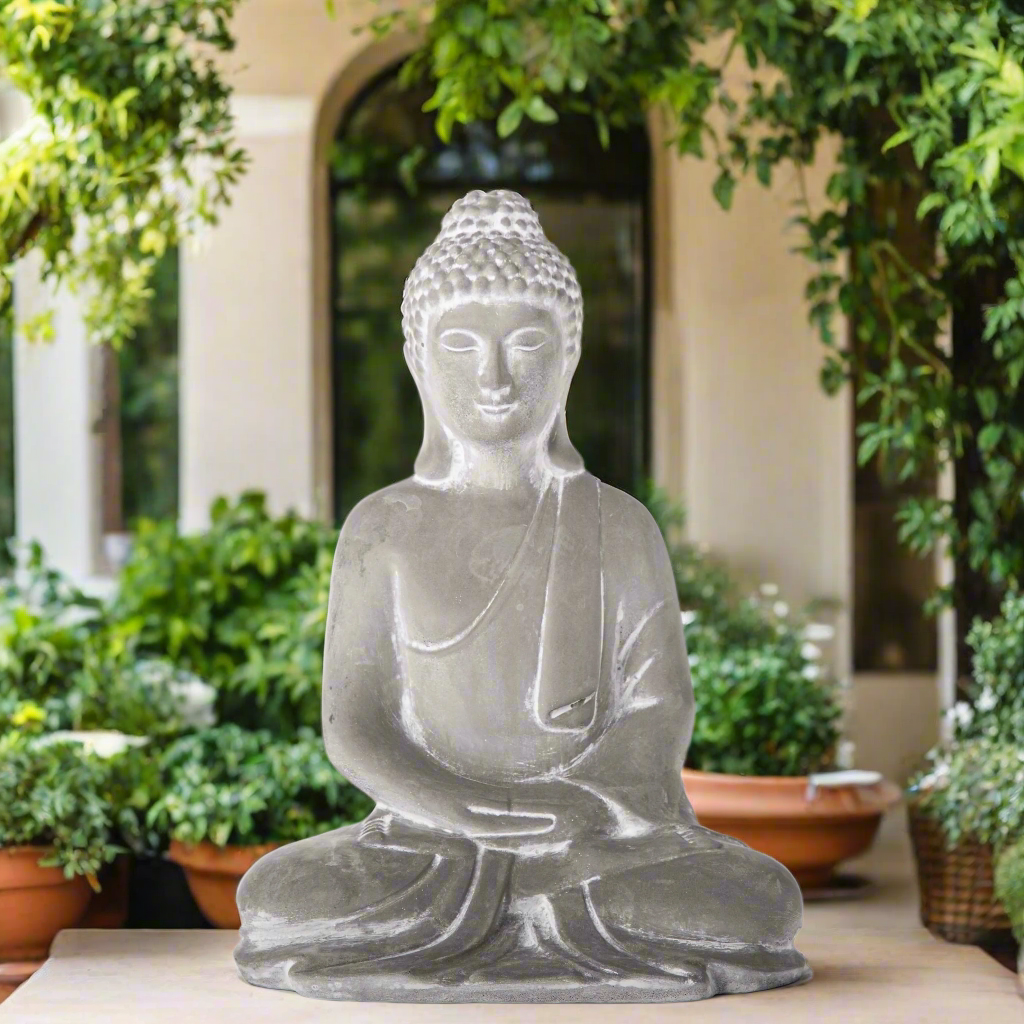 Zayden Cement Meditating Buddha Figurine