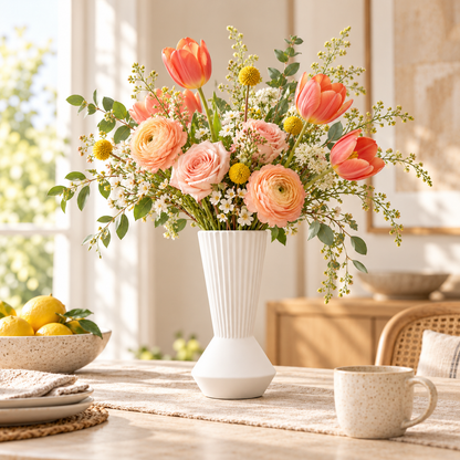 Corvia Ceramic Long Neck Vase