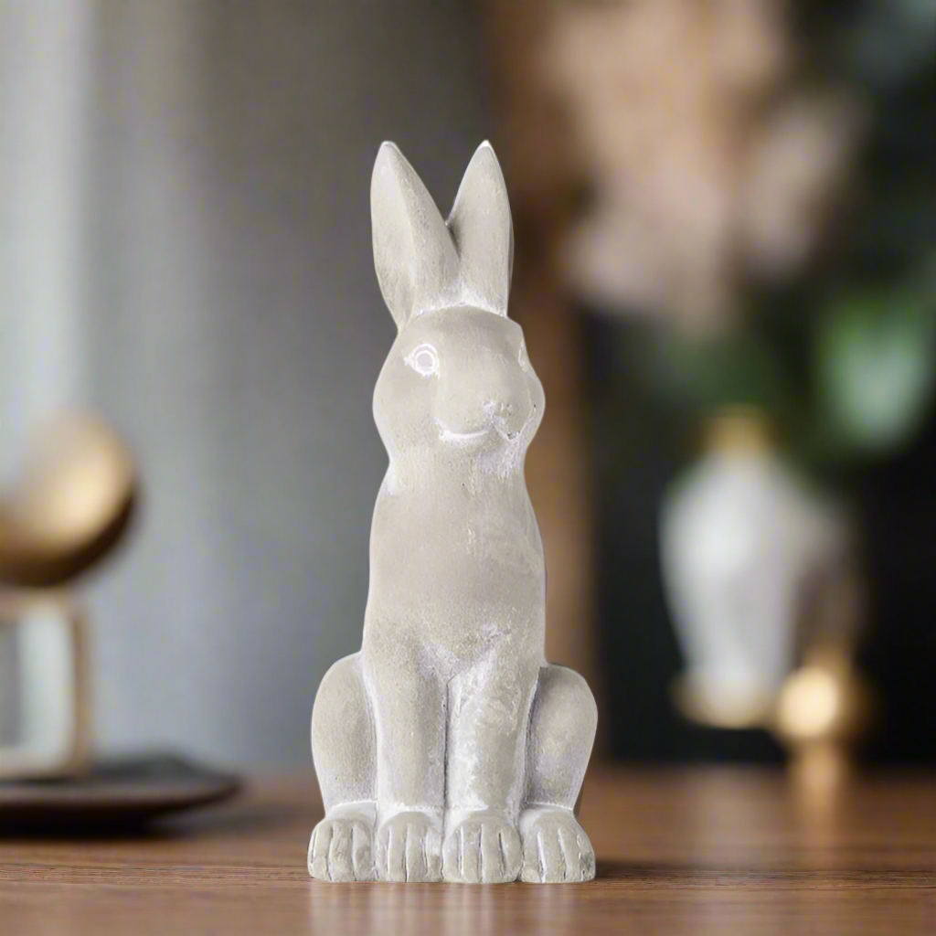 Willow Gray Cement Bunny