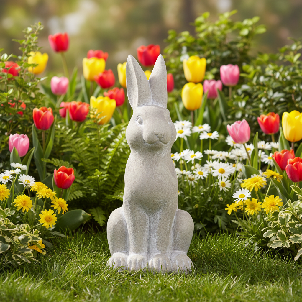 Willow Gray Cement Bunny