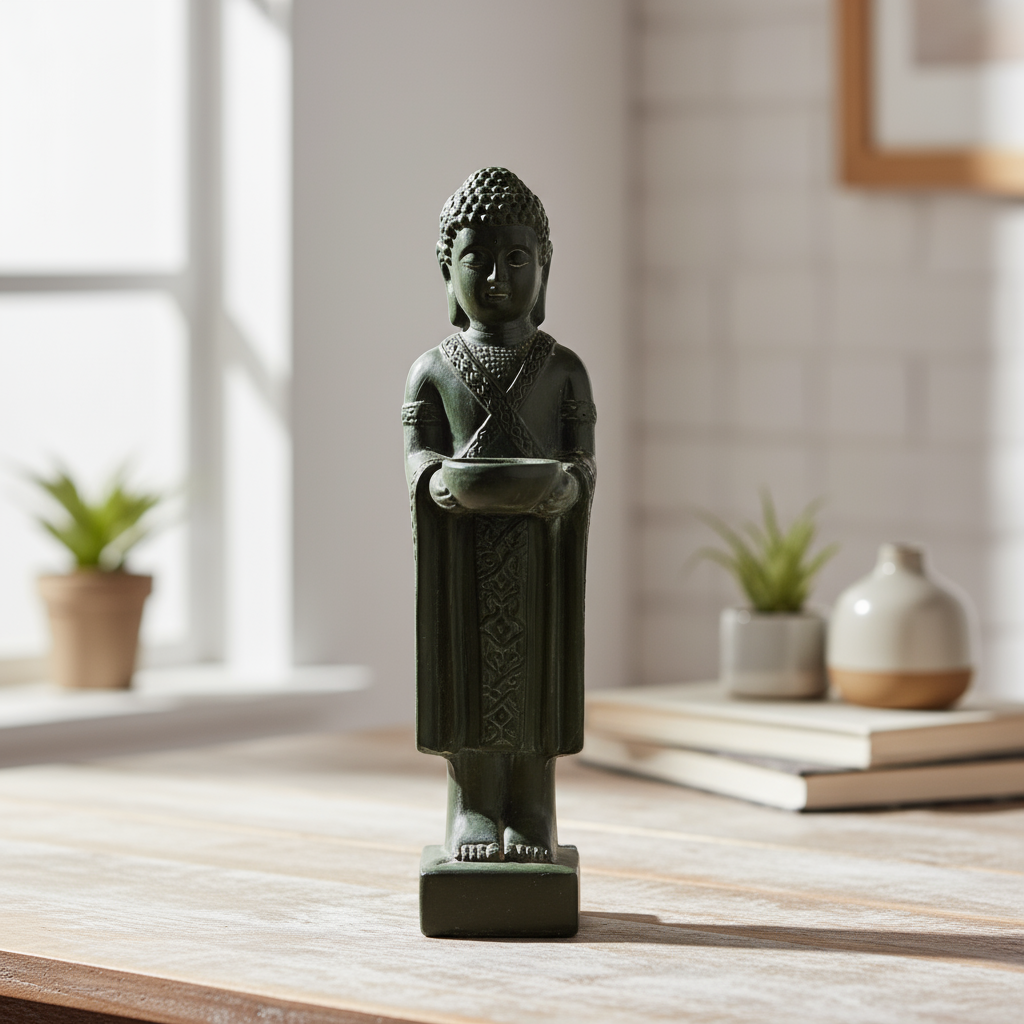 Tenzin Standing Buddha Terracotta Figurine