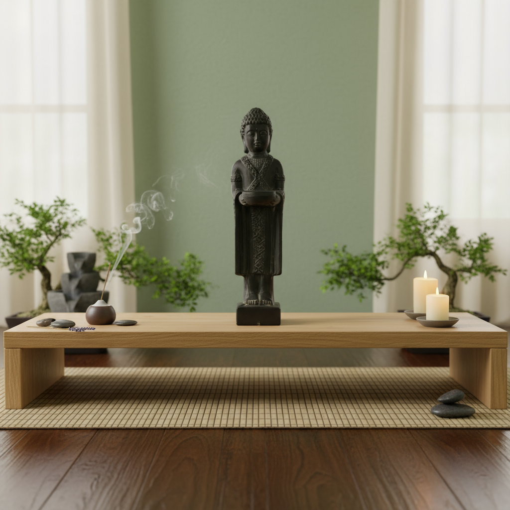 Tenzin Standing Buddha Terracotta Figurine