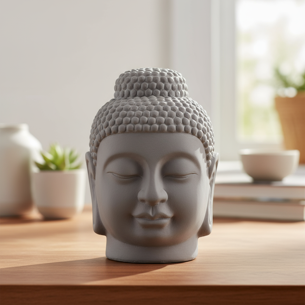 Maylah Terracotta Buddha Head Figurine