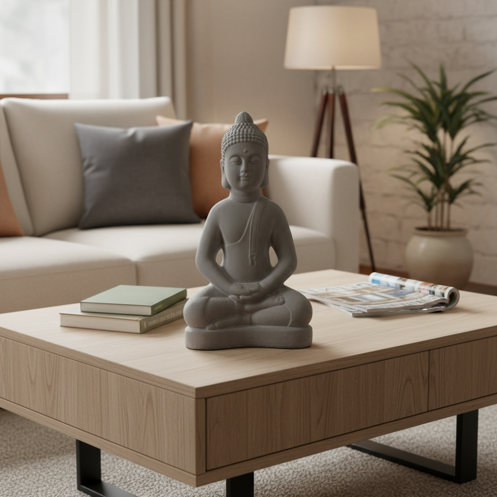 Saphira Terracotta Meditating Buddha Figurine