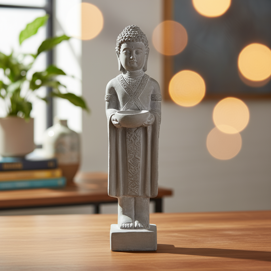 Tenzin Standing Buddha Terracotta Figurine