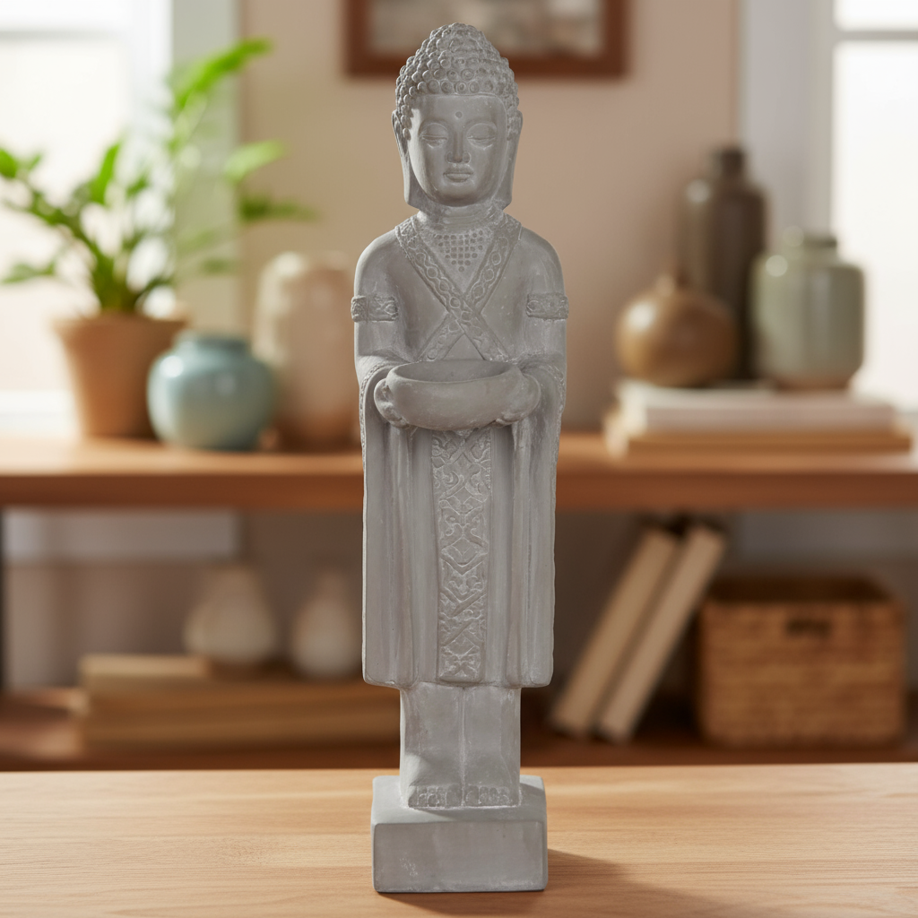 Tenzin Standing Buddha Terracotta Figurine
