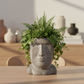 Jazlyn Cement Easter Island Head Pot