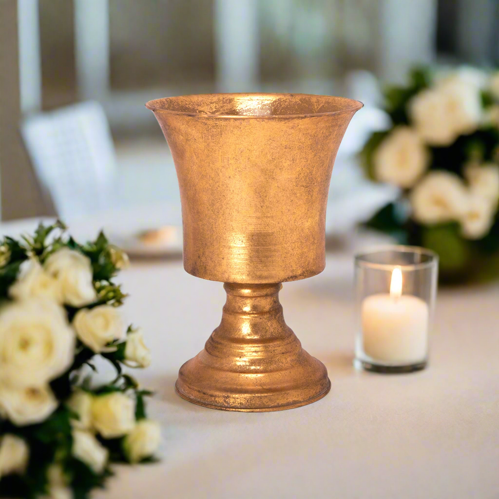 Alisson Golden Metal Planter