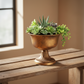 Trinity Antique Gold Metal Urn Planter