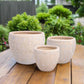 Lazura Lava Finish Cement Planter Set (Set of 3)