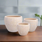 Lazura Lava Finish Cement Planter Set (Set of 3)