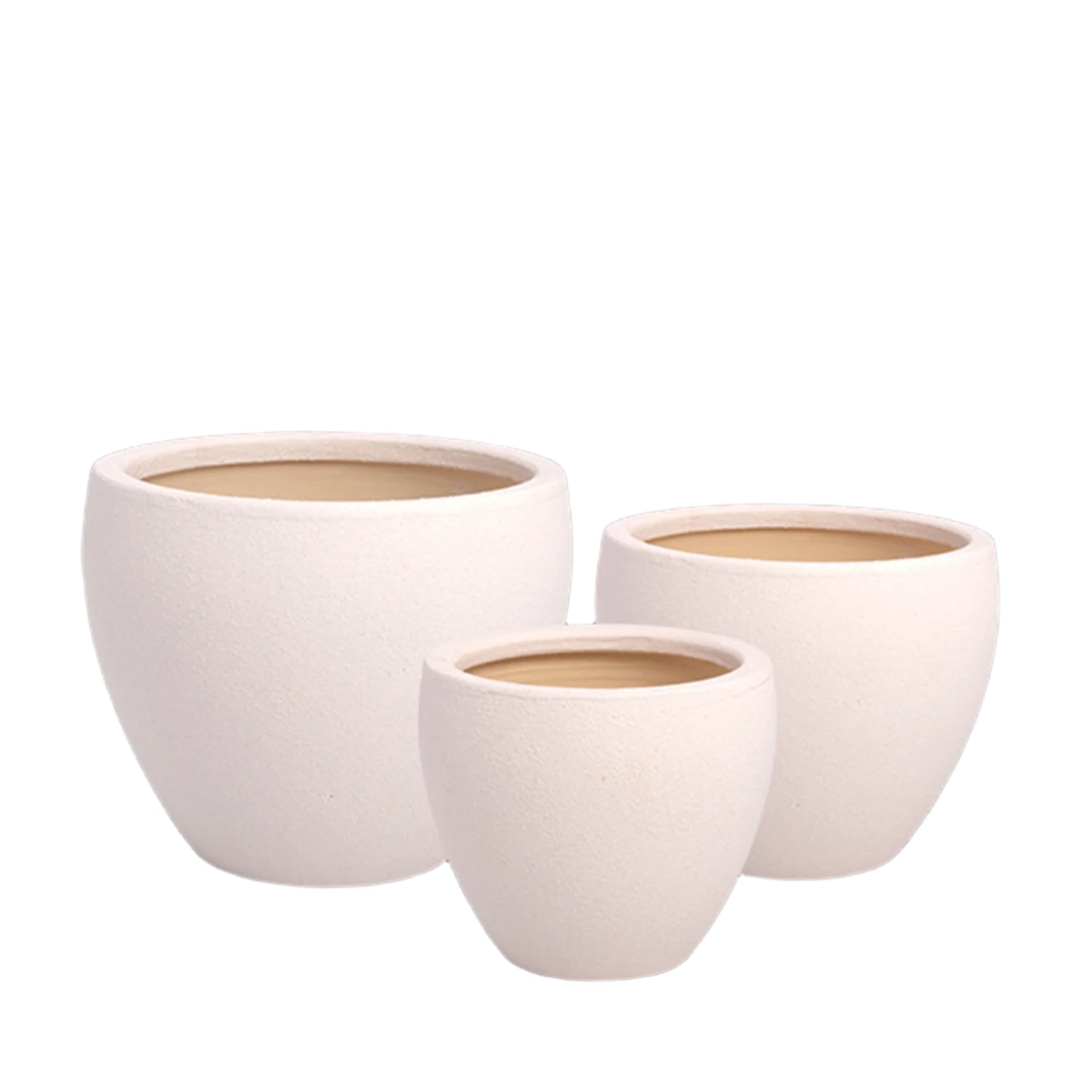 Lazura Lava Finish Cement Planter Set (Set of 3)