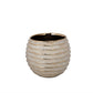 Stoneware Horizontal Pot Gray & Gold