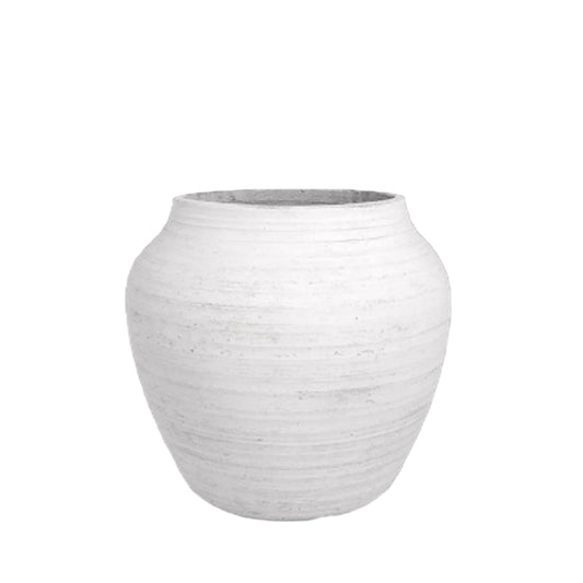 Rovelle White Cement Flower Pot