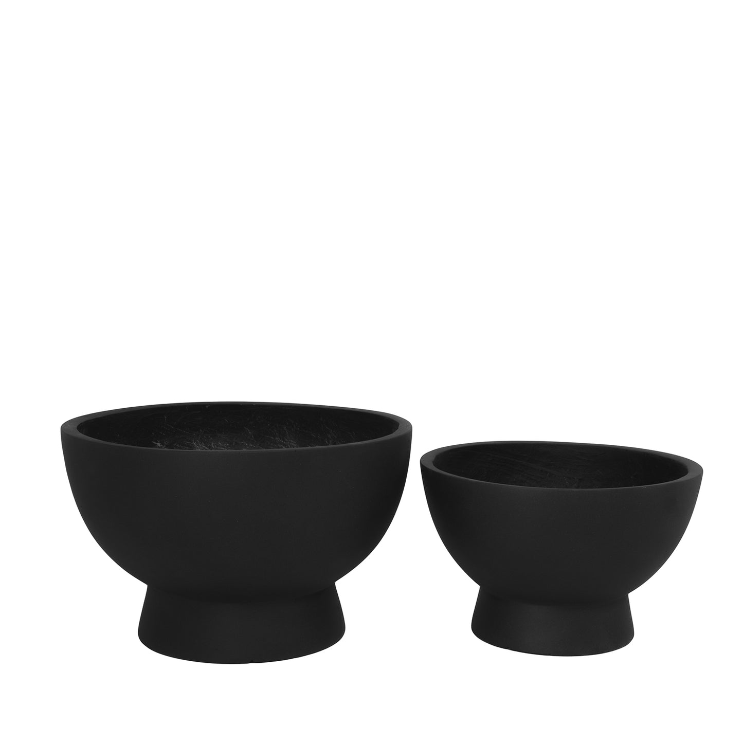 Kyric Black Fiberclay Planters (Set of 2)