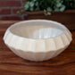 Arwyn White Ceramic Ripped Round Pot