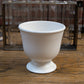 Zavine Matte White Pedestal Planter