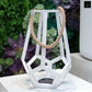 Kass Round White Wood Lantern