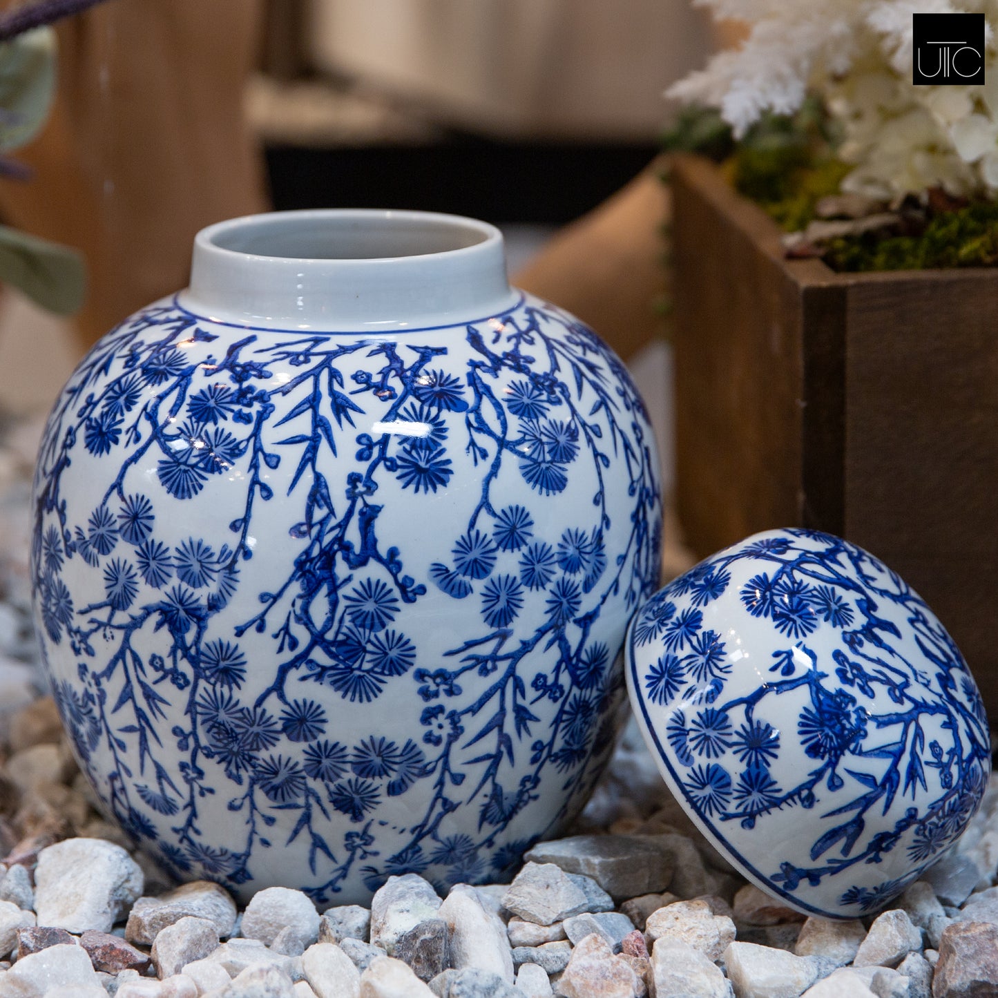 Marston Ceramic Chinoiserie Ginger Jar
