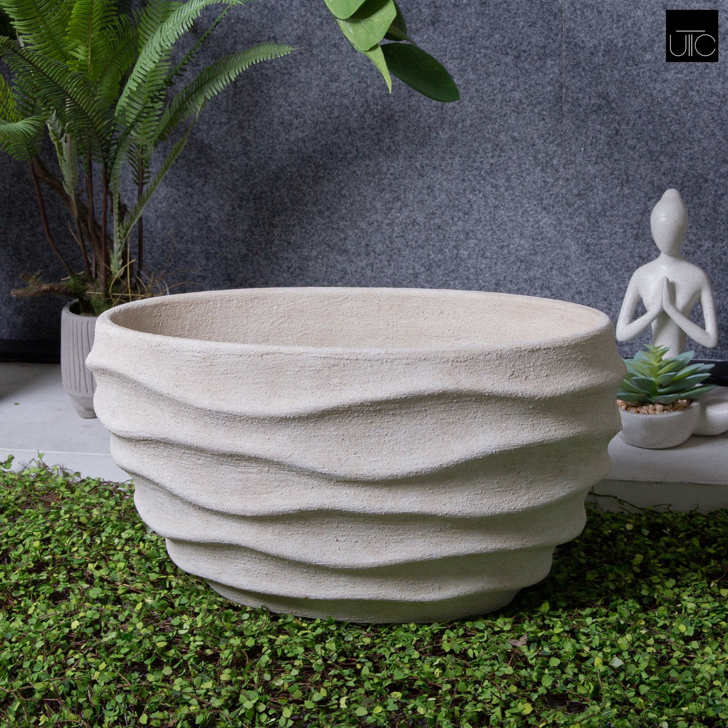 Terracotta Pot Cream-7.50"H