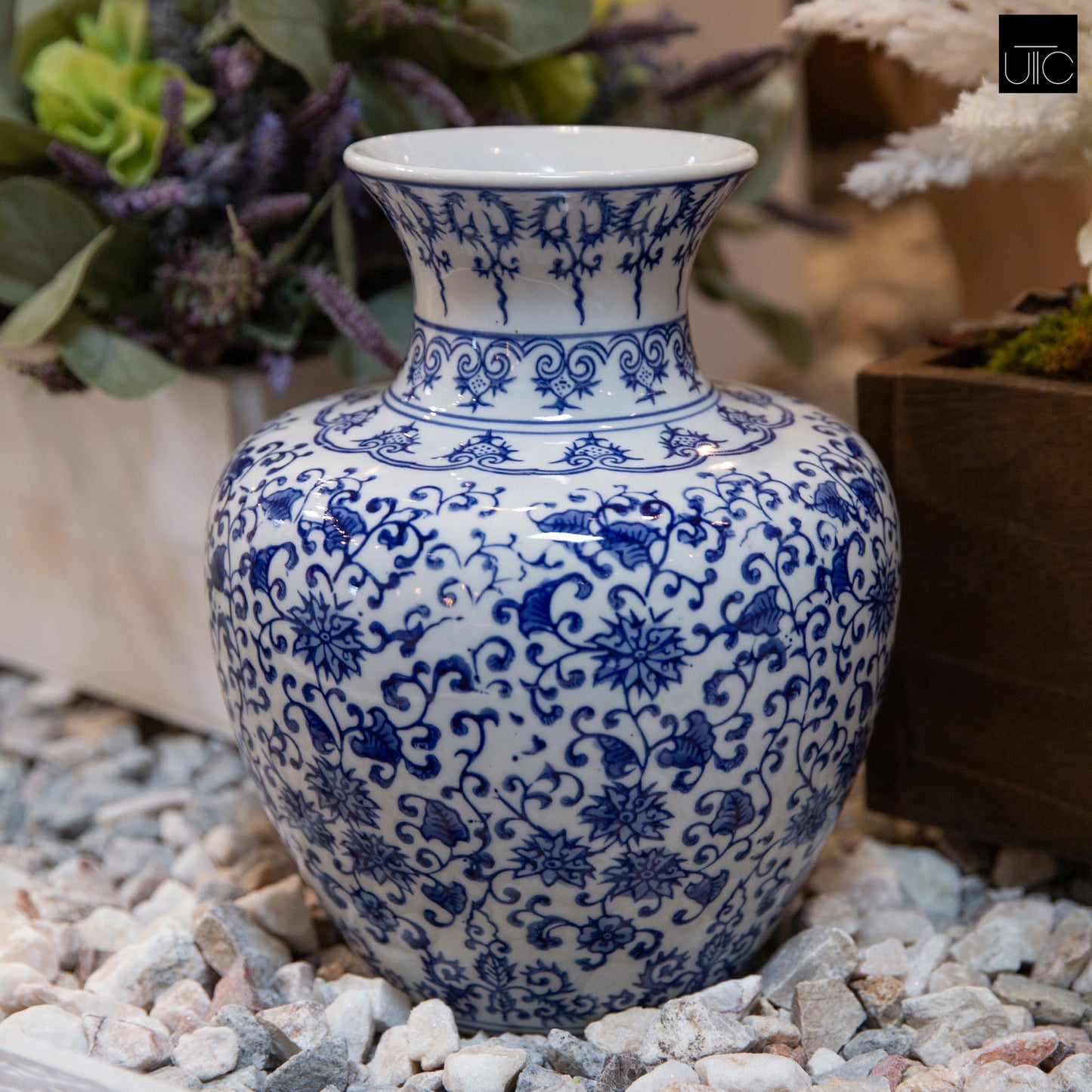 Camden Ceramic Chinoiserie Vase