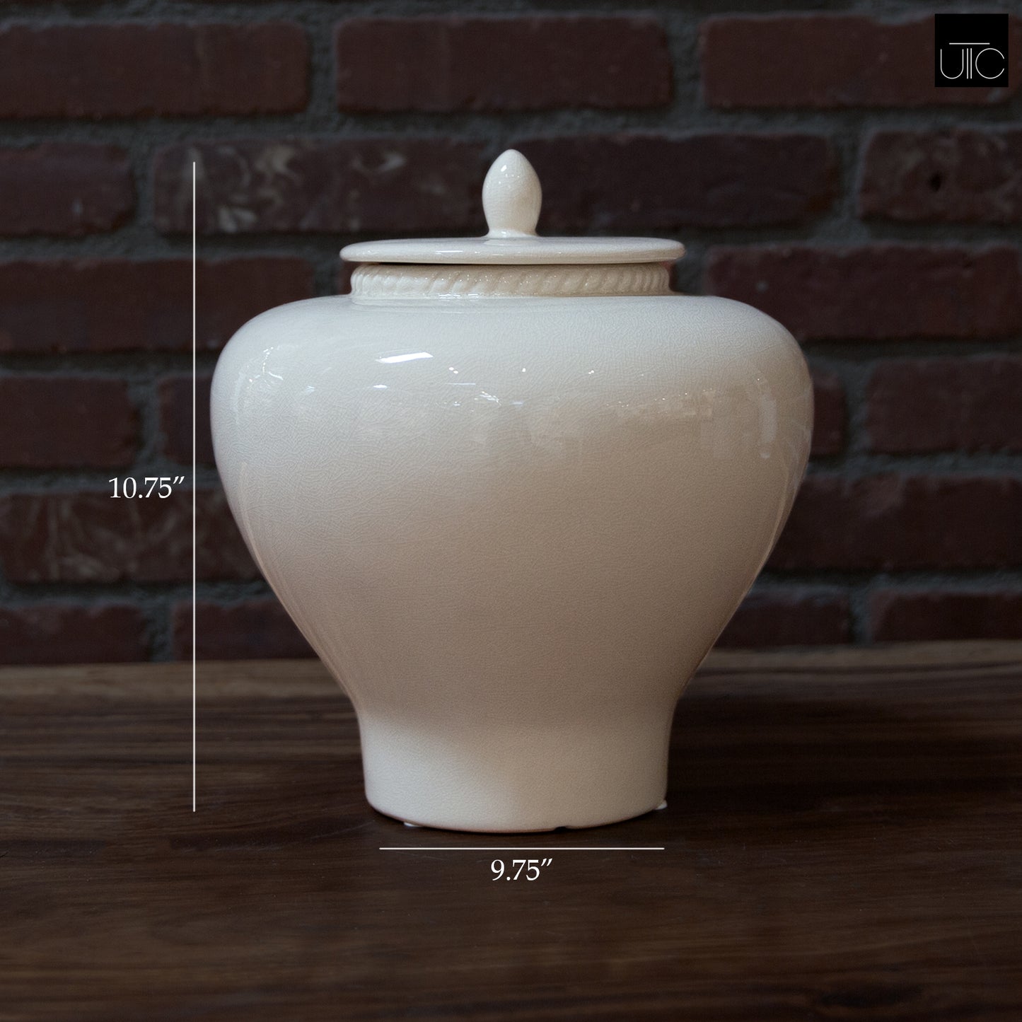 Diona Ceramic Chinoiserie Ginger Temple Jar