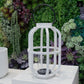 Korin Round White Wood Lantern
