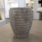 Zane Ribbed Cement Planter