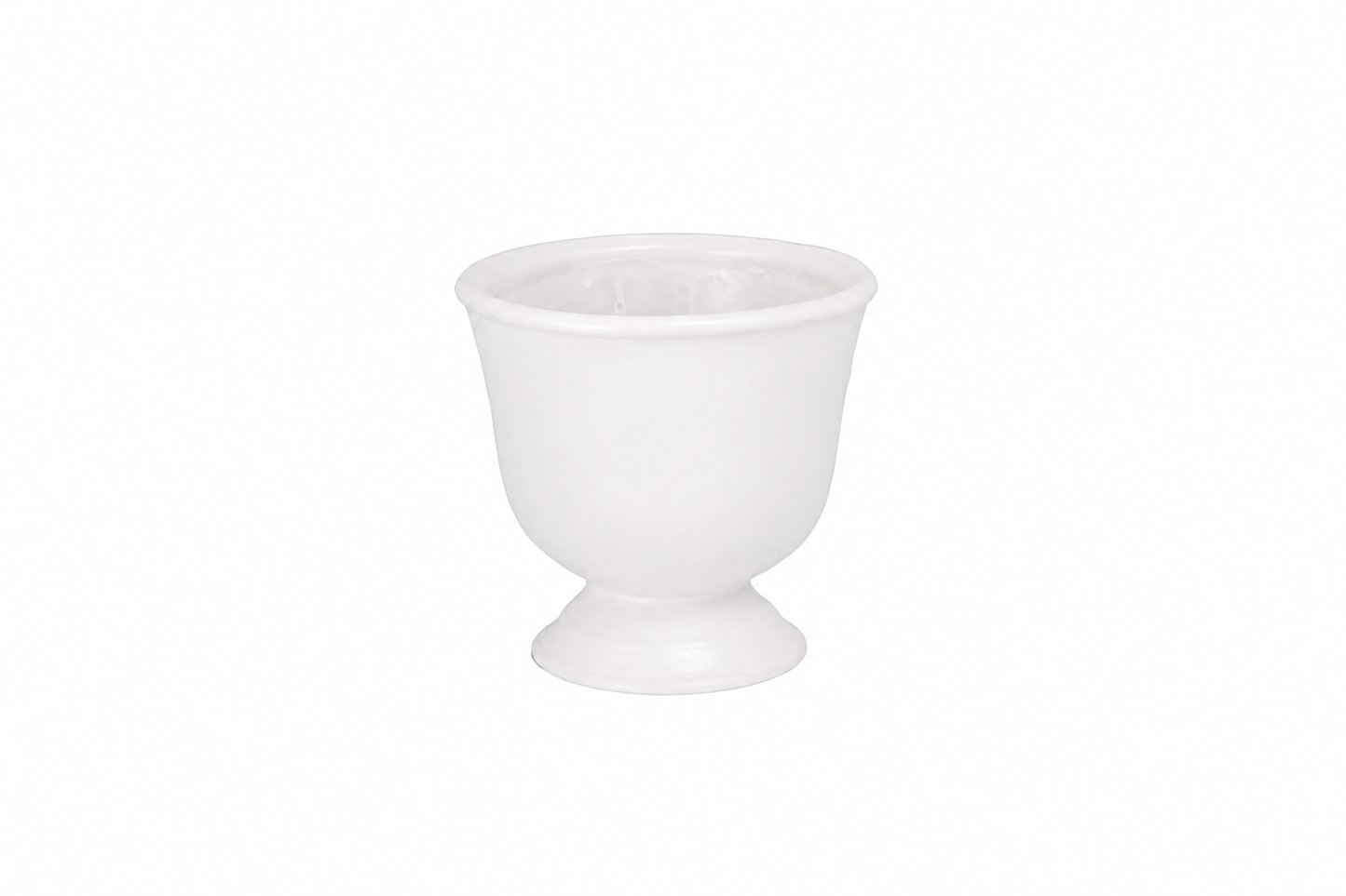 Zavine Matte White Pedestal Planter