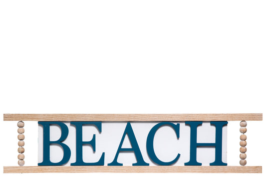 Wood Rectangle Wall Decor Painted Finish White-8.00"H