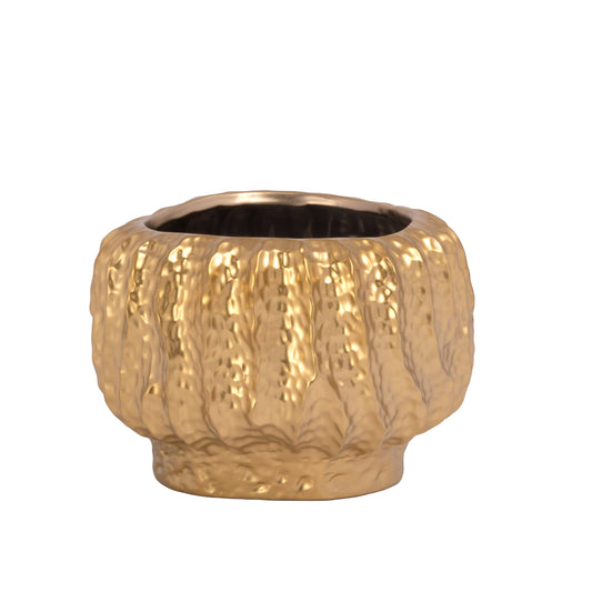 Virella Gold Stoneware Planter