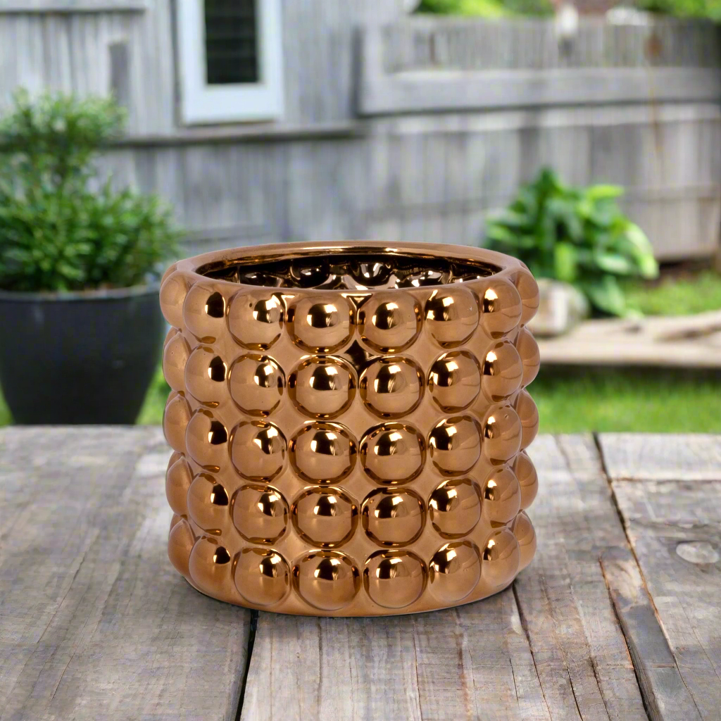 Valera Bronze Stoneware Planter