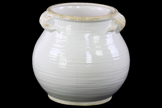 Ceramic Pot Distressed Finish