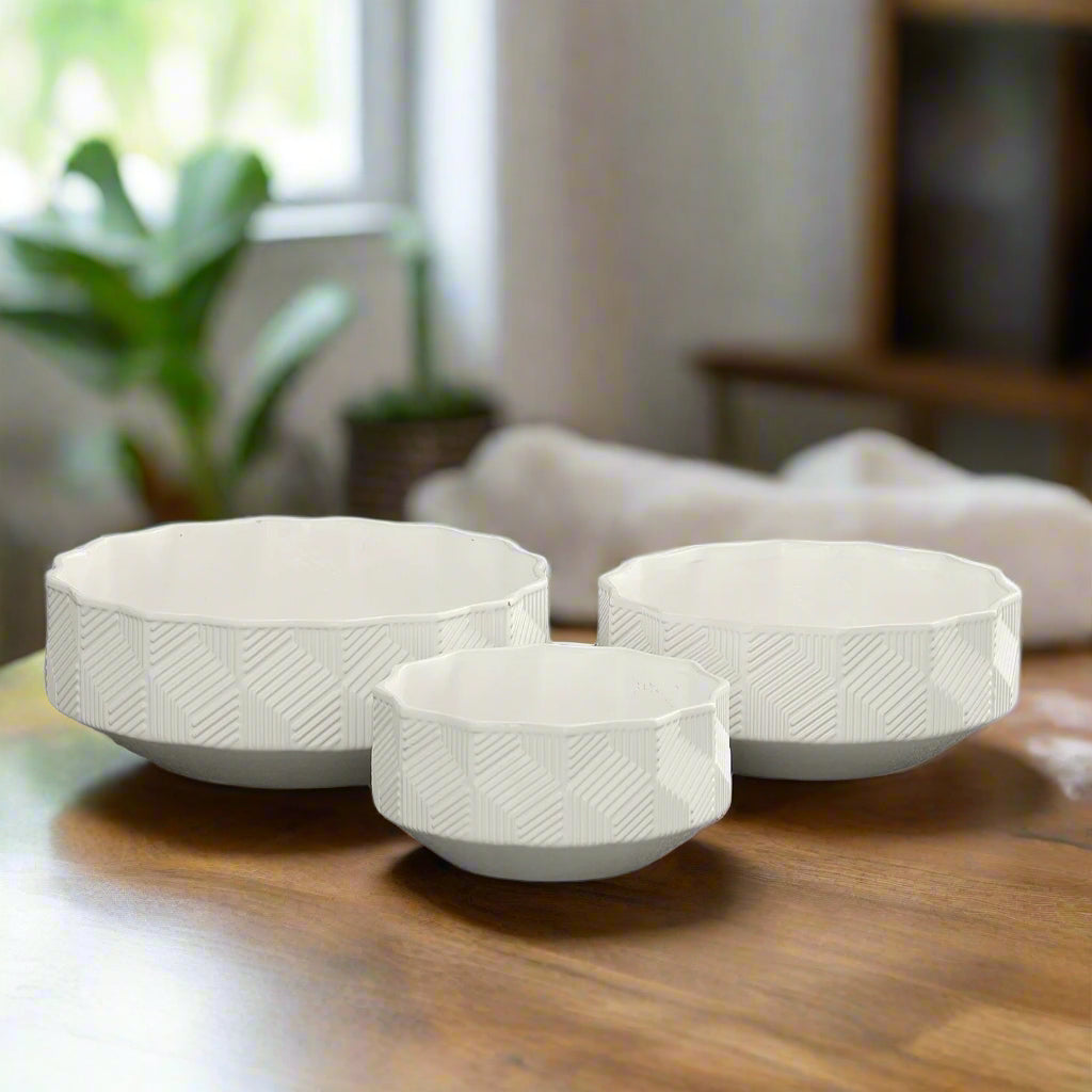 Liora Ceramic Round Glossy Pot Set