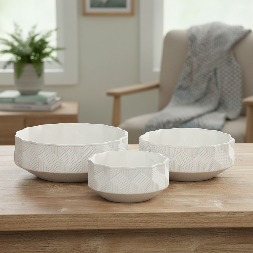 Liora Ceramic Round Pot (Set of 3)