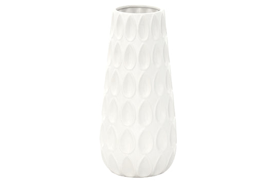 Ceramic Round Vase Matte Finish White