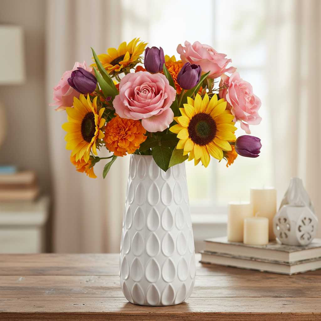 Javana Ceramic Round Vase